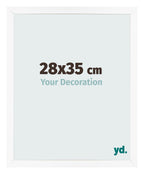Photo Frame 28x35 cm White Matte MDF Bologna Front Size | Yourdecoration.com