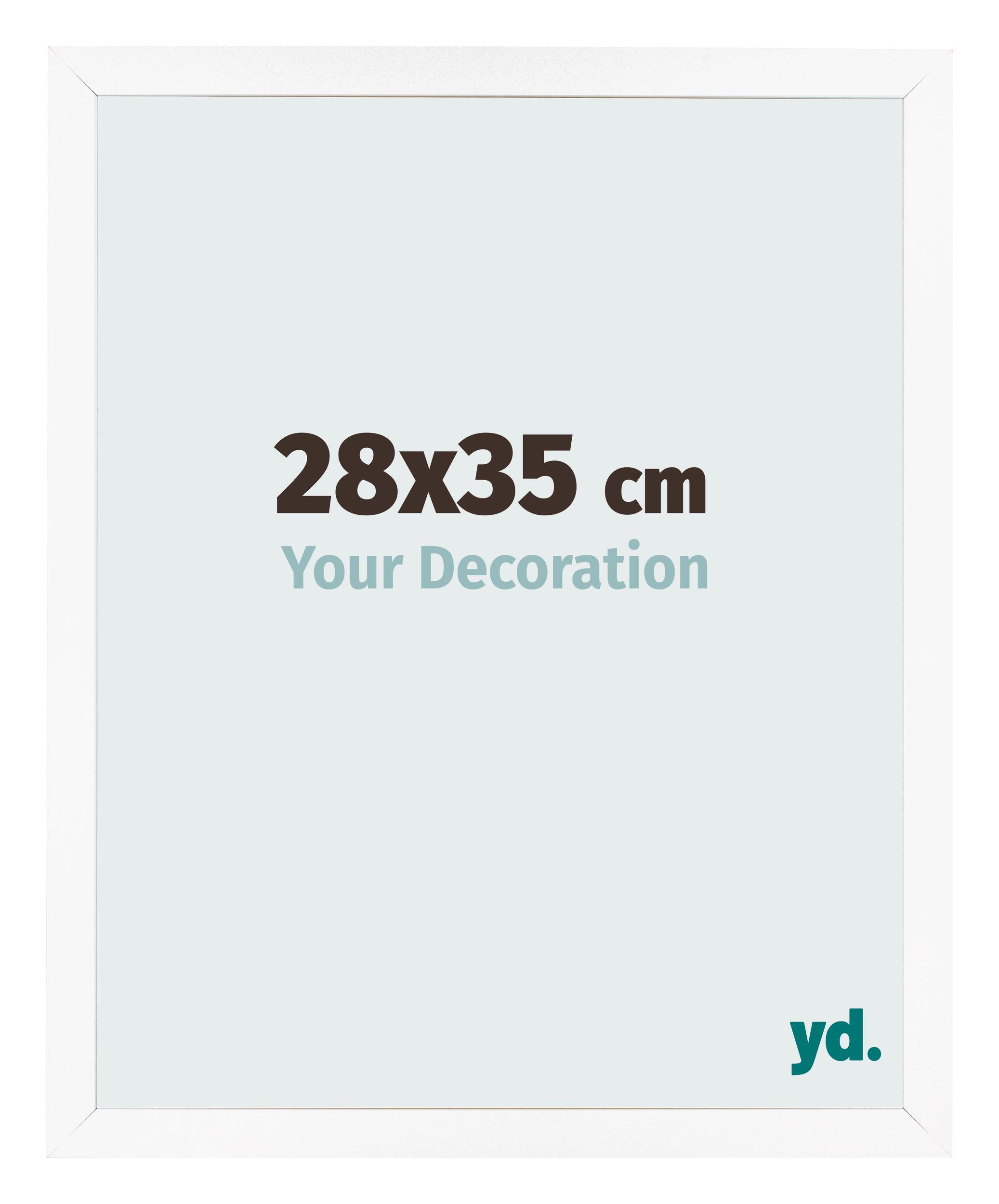 Photo Frame 28x35 cm White Matte MDF Bologna Front Size | Yourdecoration.com
