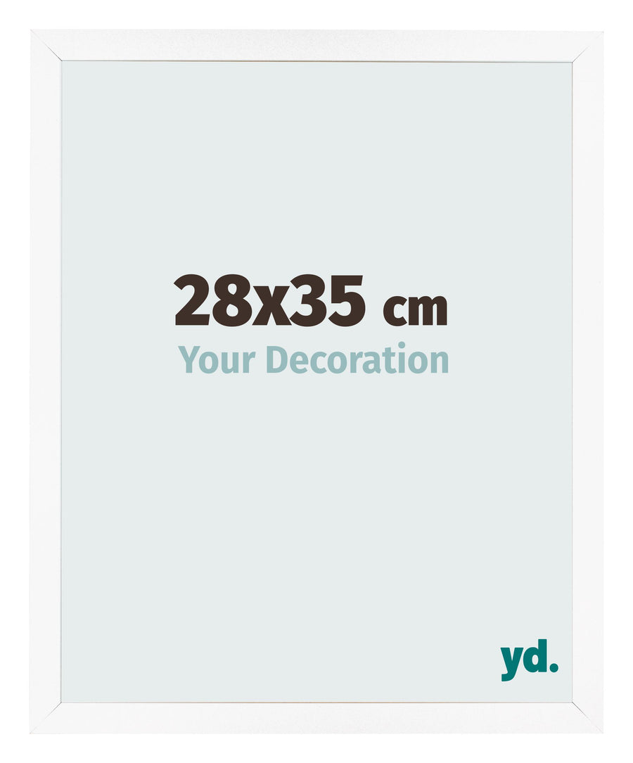 Photo Frame 28x35 cm White Matte MDF Bologna Front Size | Yourdecoration.com