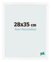 Photo Frame 28x35 cm White Matte MDF Bologna Front Size | Yourdecoration.com