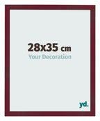 Photo Frame 28x35 cm Wine Red Swept MDF Bologna Front Size | Yourdecoration.com