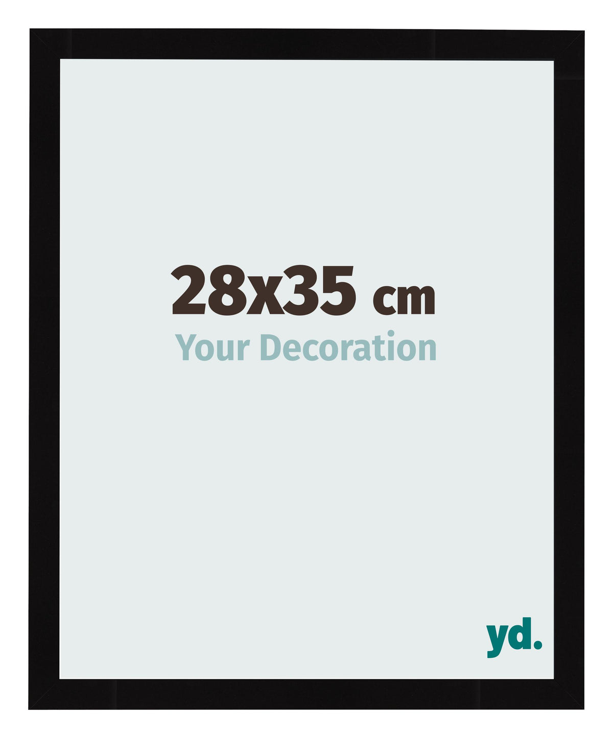 Photo Frame 28x35cm Black High Gloss MDF Bologna Front Size | Yourdecoration.com