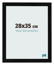 Photo Frame 28x35cm Black Silver Polished MDF Pisa Front Size | Yourdecoration.com