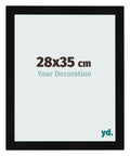 Photo Frame 28x35cm Black Silver Polished MDF Pisa Front Size | Yourdecoration.com