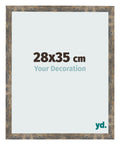Photo Frame 28x35cm Blue Gold Melange MDF Bologna Front Size | Yourdecoration.com