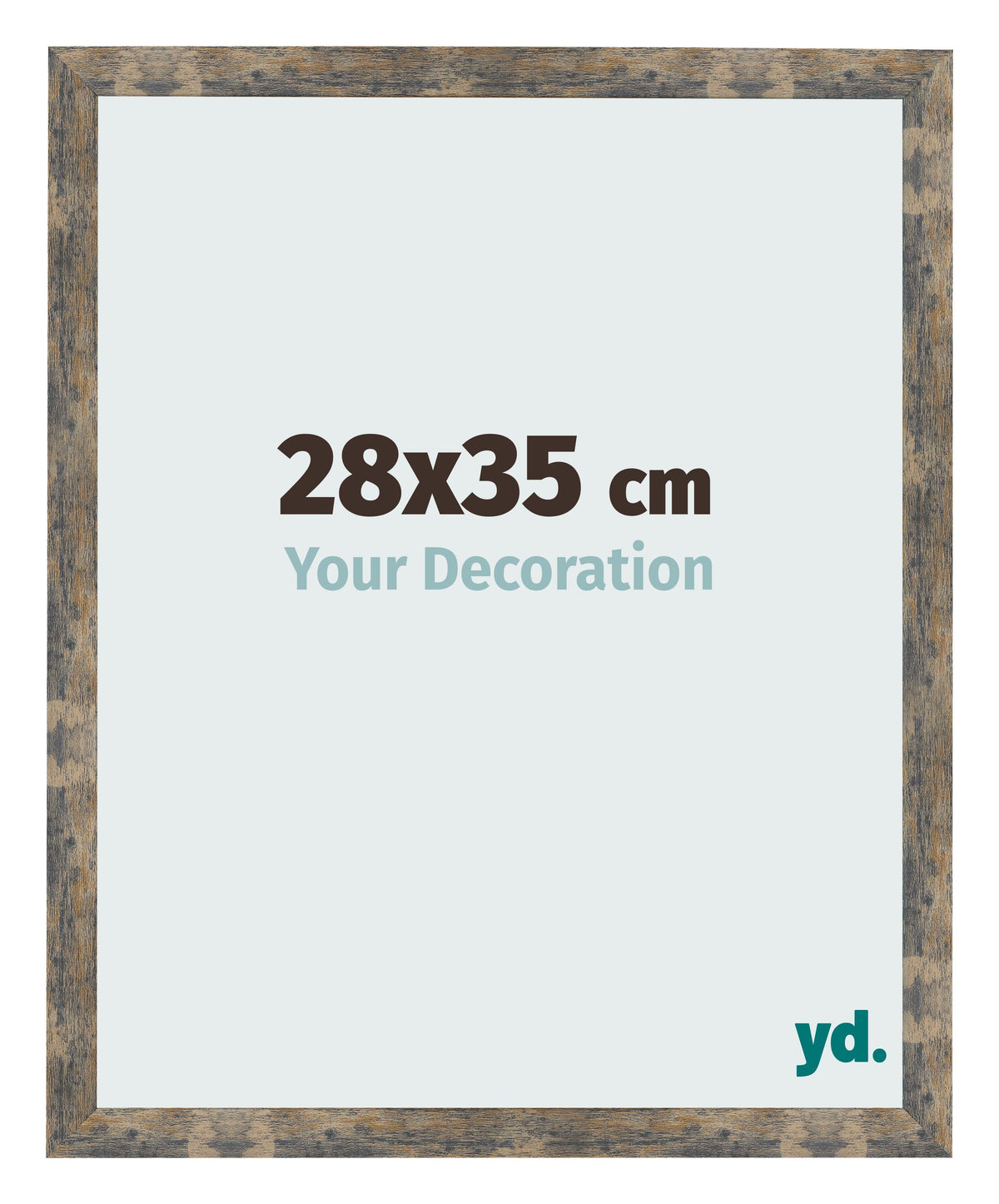 Photo Frame 28x35cm Blue Gold Melange MDF Bologna Front Size | Yourdecoration.com