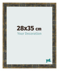 Photo Frame 28x35cm Blue Gold Melange MDF Pisa Front Size | Yourdecoration.com