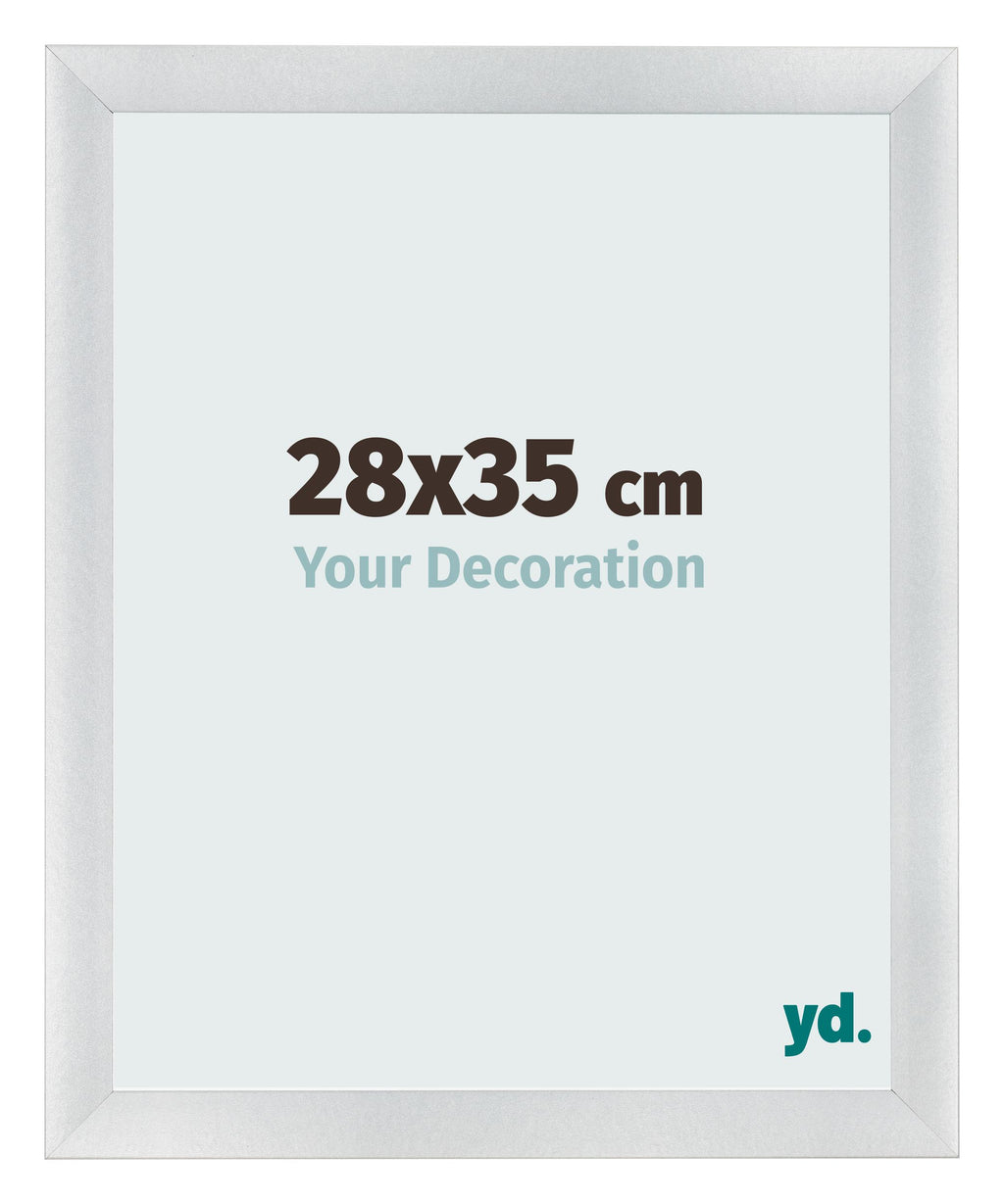 Photo Frame 28x35cm Silver Black Swept MDF Pisa Front Size | Yourdecoration.com