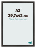 Photo Frame 29 7x42 cm A3 Black Matte MDF Bologna Front Size | Yourdecoration.com