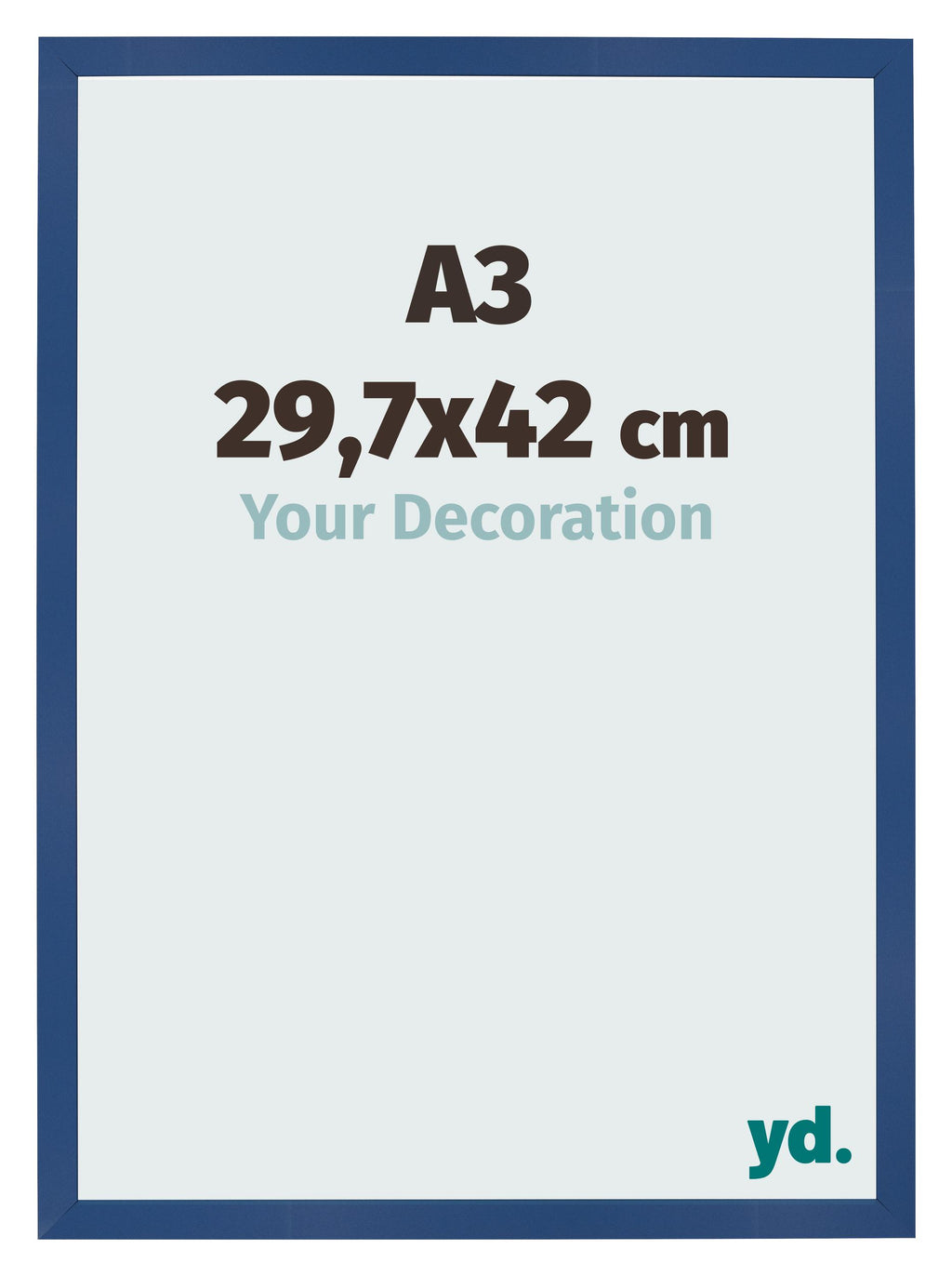 Photo Frame 29 7x42 cm A3 Dark Blue MDF Bologna Front Size | Yourdecoration.com
