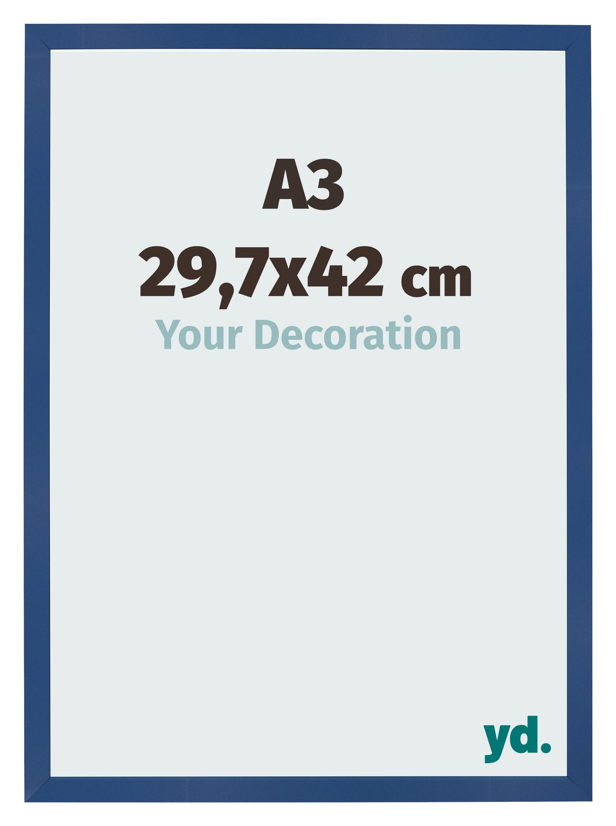 Photo Frame 29 7x42 cm A3 Dark Blue MDF Bologna Front Size | Yourdecoration.com