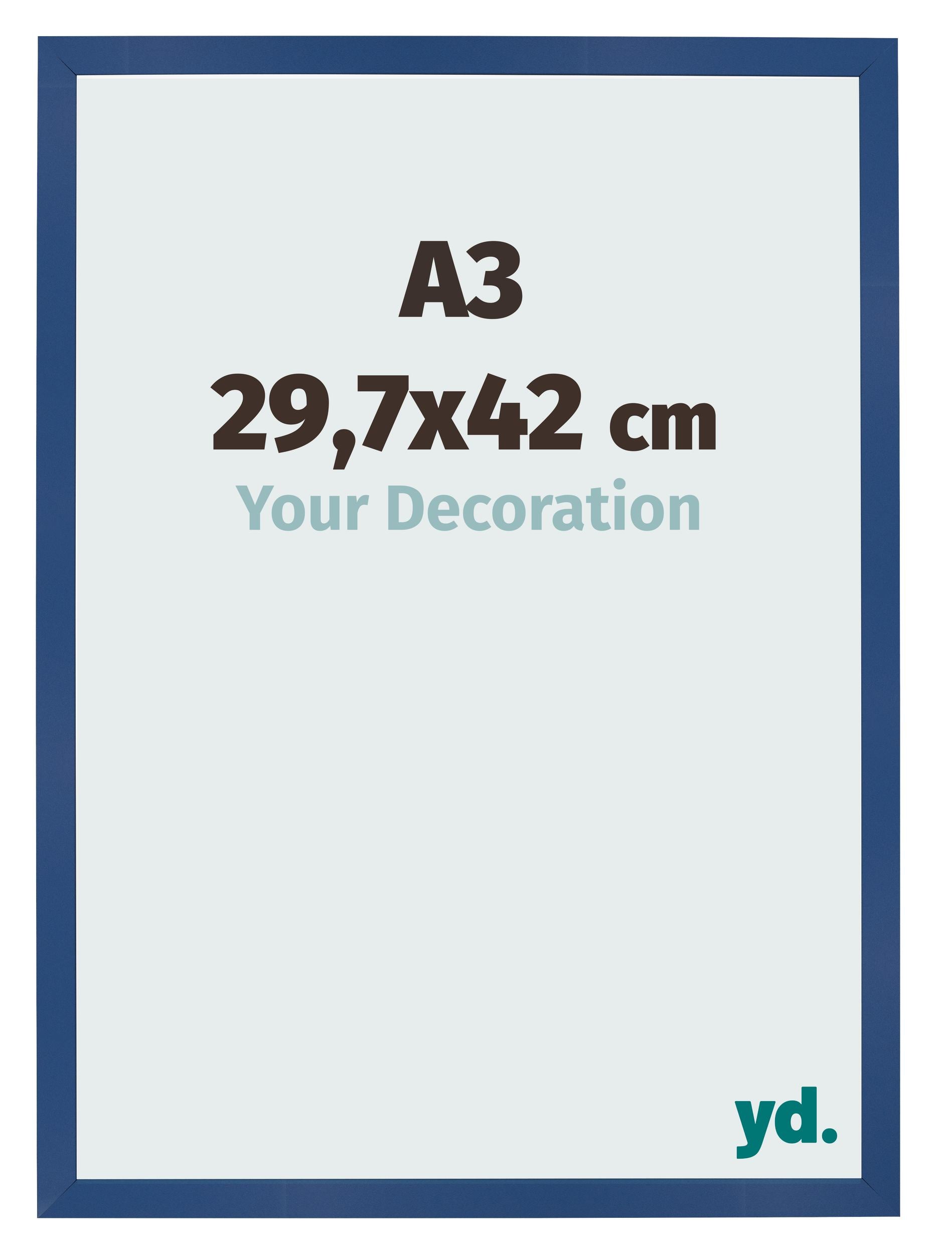 Photo Frame 29 7x42 cm A3 Dark Blue MDF Bologna Front Size | Yourdecoration.com