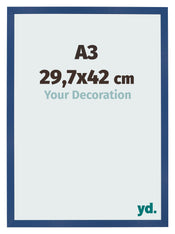 Photo Frame 29 7x42 cm A3 Dark Blue MDF Bologna Front Size | Yourdecoration.com