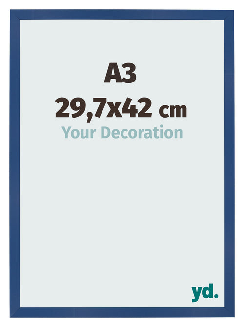 Photo Frame 29 7x42 cm A3 Dark Blue MDF Bologna Front Size | Yourdecoration.com