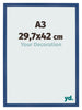 Photo Frame 29 7x42 cm A3 Dark Blue MDF Bologna Front Size | Yourdecoration.com