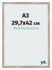 Photo Frame 29 7x42 cm A3 Dusty Pink MDF Bologna Front Size | Yourdecoration.com