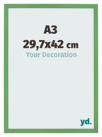 Photo Frame 29 7x42 cm A3 Green MDF Bologna Front Size | Yourdecoration.com