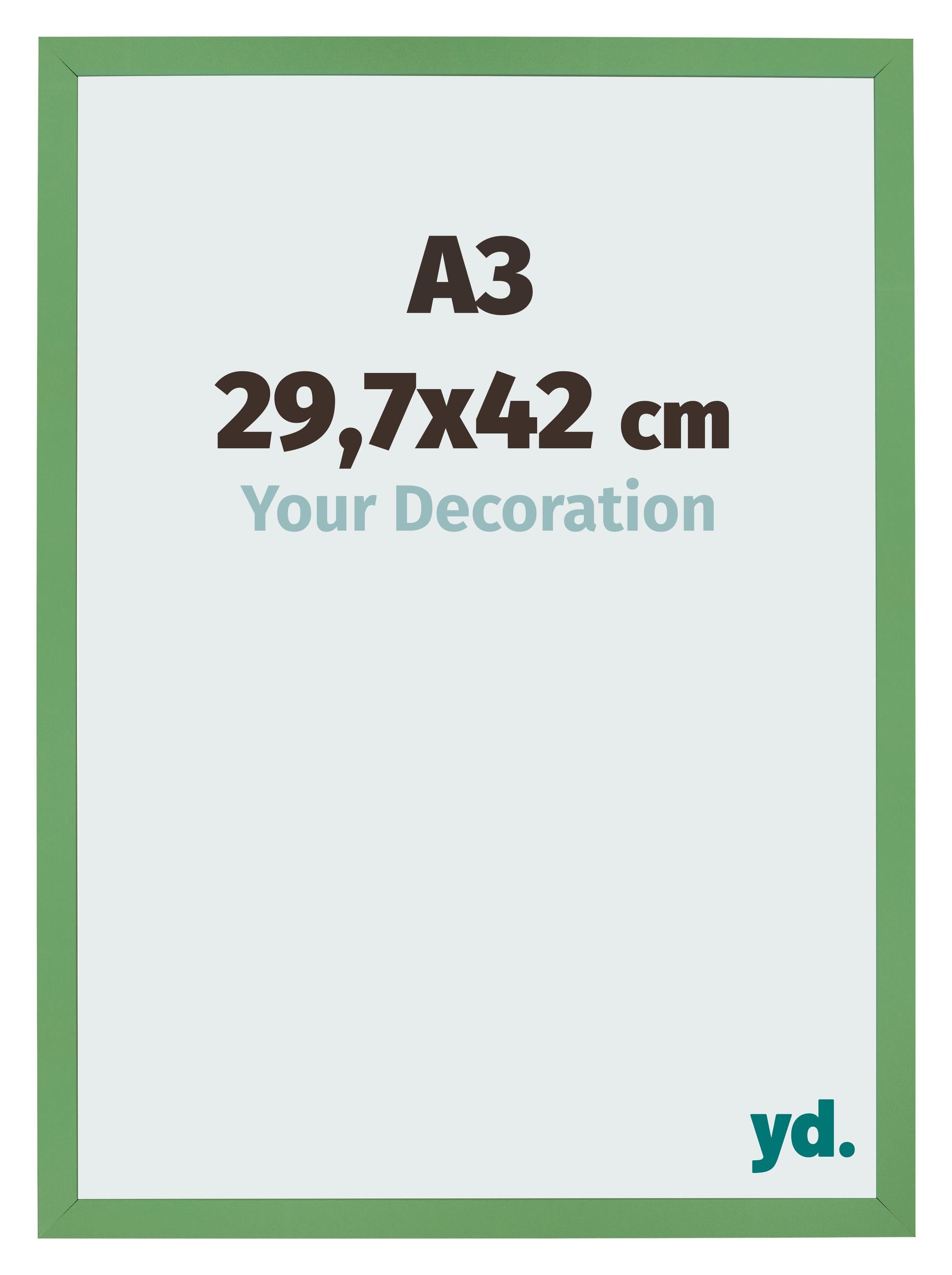 Photo Frame 29 7x42 cm A3 Green MDF Bologna Front Size | Yourdecoration.com