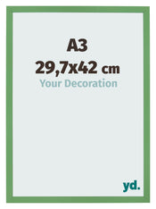 Photo Frame 29 7x42 cm A3 Green MDF Bologna Front Size | Yourdecoration.com