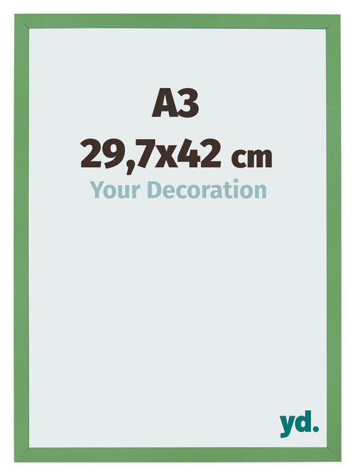 Photo Frame 29 7x42 cm A3 Green MDF Bologna Front Size | Yourdecoration.com