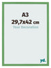 Photo Frame 29 7x42 cm A3 Green MDF Bologna Front Size | Yourdecoration.com