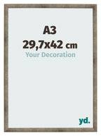 Photo Frame 29 7x42 cm A3 Metal Vintage MDF Bologna Front Size | Yourdecoration.com