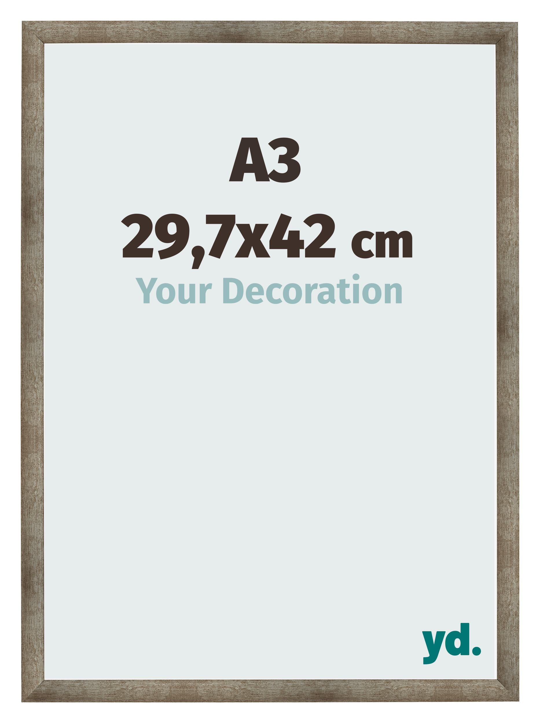 Photo Frame 29 7x42 cm A3 Metal Vintage MDF Bologna Front Size | Yourdecoration.com