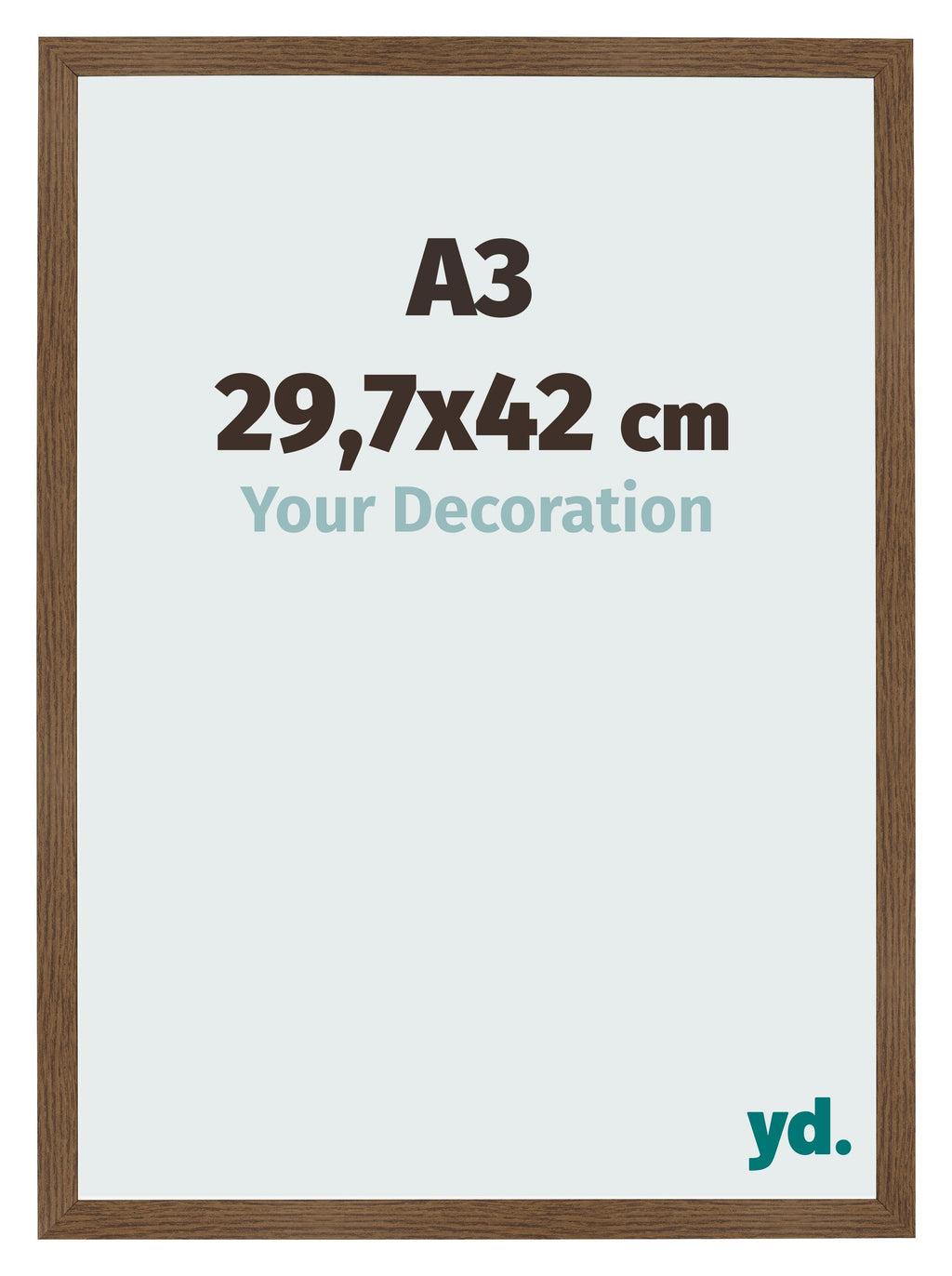 Photo Frame 29 7x42 cm A3 Oak Rustic MDF Bologna Front Size | Yourdecoration.com
