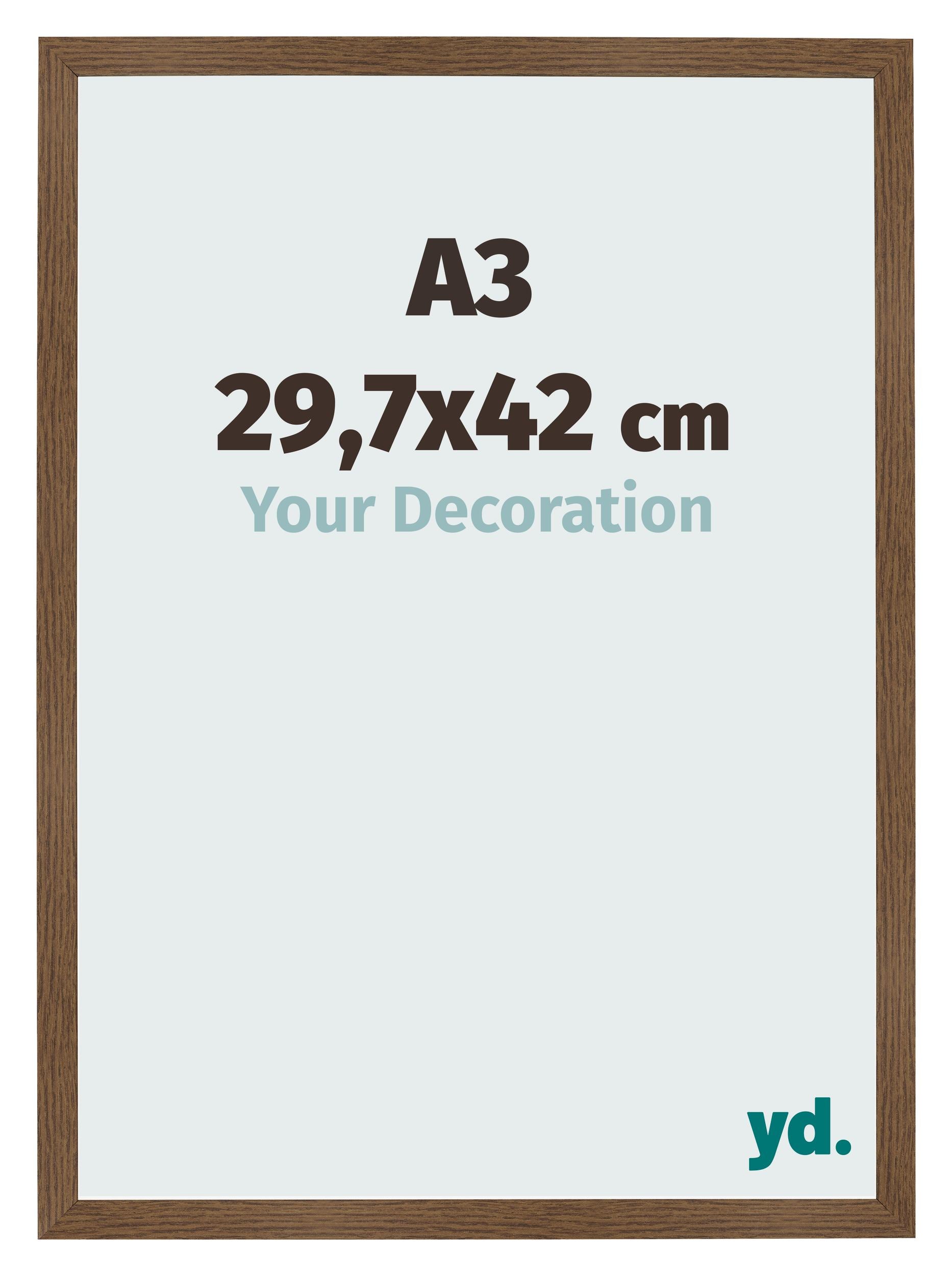 Photo Frame 29 7x42 cm A3 Oak Rustic MDF Bologna Front Size | Yourdecoration.com