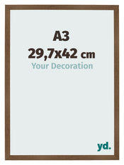 Photo Frame 29 7x42 cm A3 Oak Rustic MDF Bologna Front Size | Yourdecoration.com
