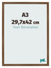 Photo Frame 29 7x42 cm A3 Oak Rustic MDF Bologna Front Size | Yourdecoration.com