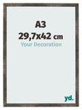 Photo Frame 29 7x42 cm A3 Oxidized Metal MDF Bologna Front Size | Yourdecoration.com