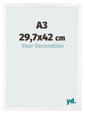 Photo Frame 29 7x42 cm A3 White High Gloss MDF Bologna Front Size | Yourdecoration.com