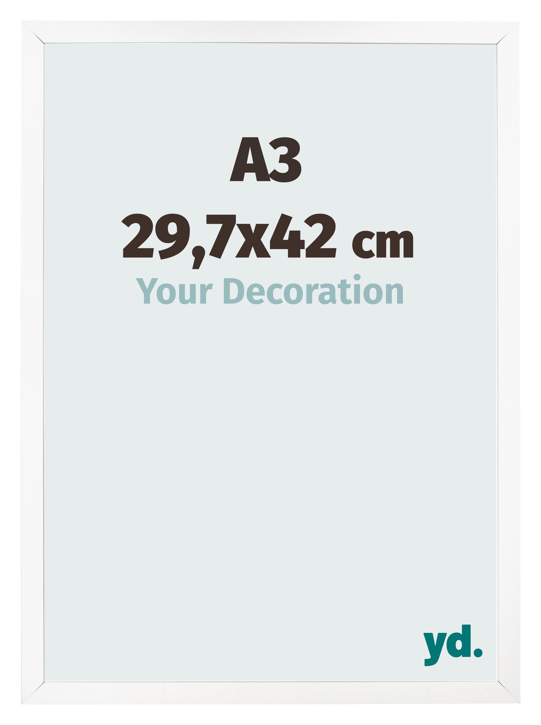 Photo Frame 29 7x42 cm A3 White Matte MDF Bologna Front Size | Yourdecoration.com