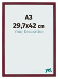 Photo Frame 29 7x42 cm A3 Wine Red Swept MDF Bologna Front Size | Yourdecoration.com