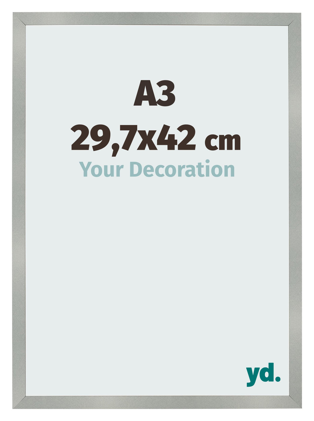 Photo Frame 29 7x42cm A3 Aluminum Brushed MDF Bologna Front Size | Yourdecoration.com
