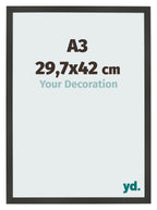 Photo Frame 29 7x42cm A3 Anthracite MDF Bologna Front Size | Yourdecoration.com