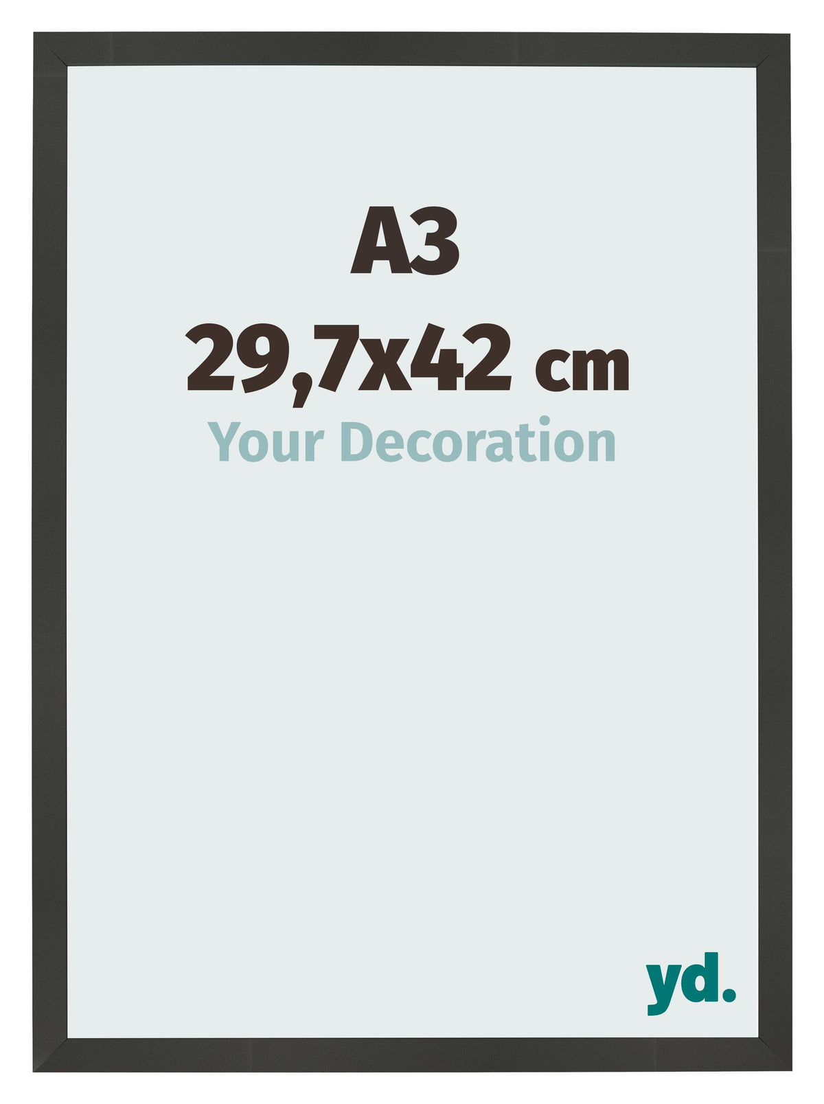 Photo Frame 29 7x42cm A3 Anthracite MDF Bologna Front Size | Yourdecoration.com