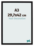 Photo Frame 29 7x42cm A3 Black High Gloss MDF Bologna Front Size | Yourdecoration.com