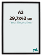 Photo Frame 29 7x42cm A3 Black High Gloss MDF Bologna Front Size | Yourdecoration.com