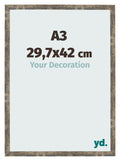 Photo Frame 29 7x42cm A3 Blue Gold Melange MDF Bologna Front Size | Yourdecoration.com