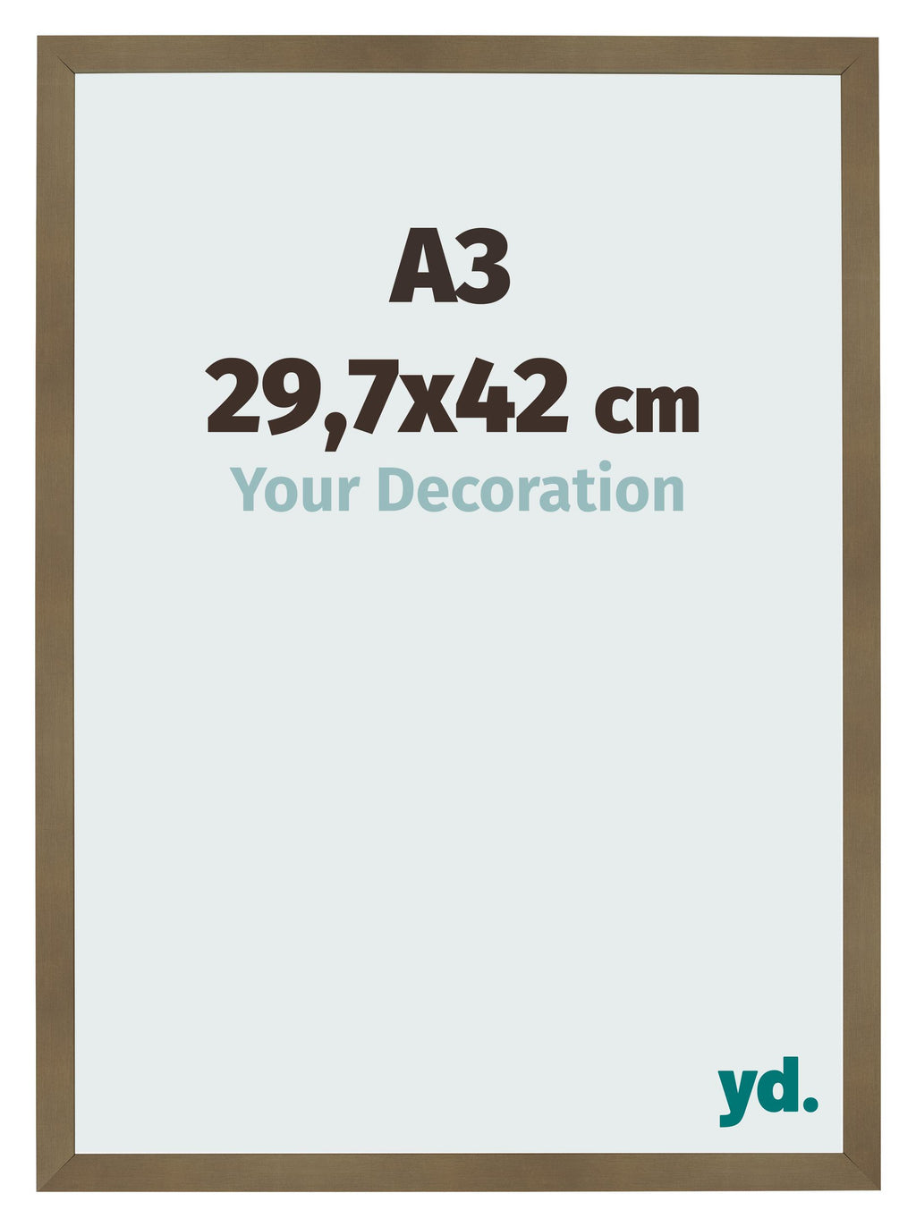 Photo Frame 29 7x42cm A3 Bronze Design MDF Bologna Front Size | Yourdecoration.com