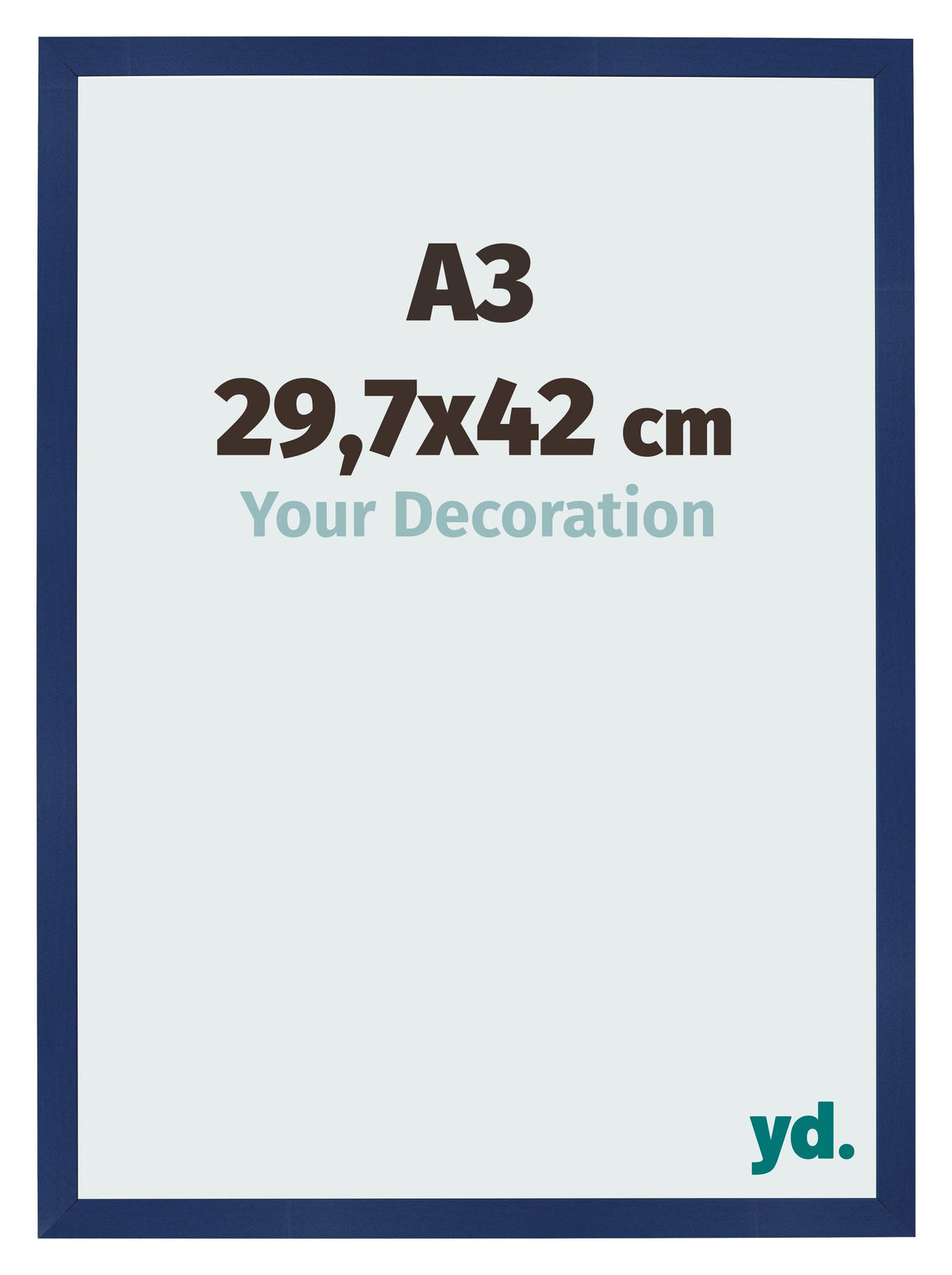 Photo Frame 29 7x42cm A3 Dark Blue Swept MDF Bologna Front Size | Yourdecoration.com