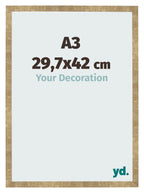 Photo Frame 29 7x42cm A3 Gold Antique MDF Bologna Front Size | Yourdecoration.com