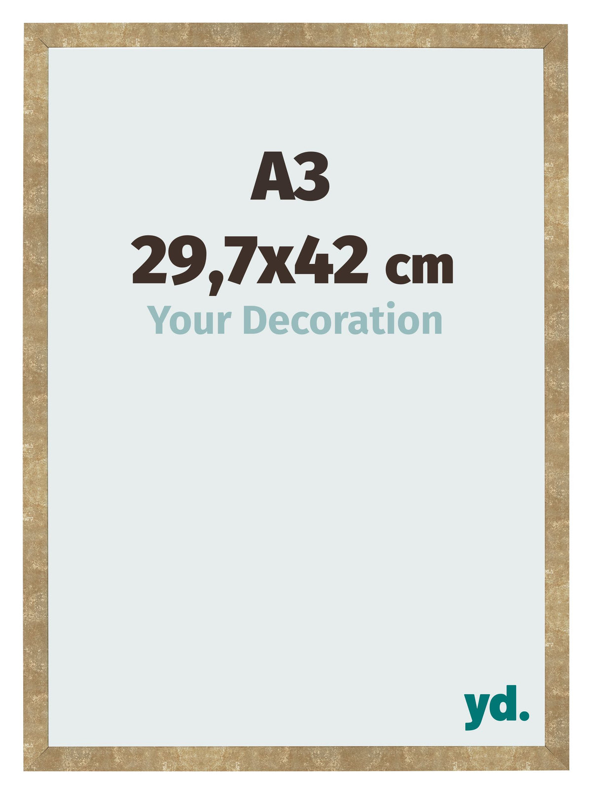 Photo Frame 29 7x42cm A3 Gold Antique MDF Bologna Front Size | Yourdecoration.com