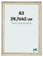 Photo Frame 29 7x42cm A3 Metallic Gloss MDF Lazio Front Size | Yourdecoration.com