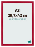 Photo Frame 29 7x42cm A3 Red MDF Bologna Front Size | Yourdecoration.com