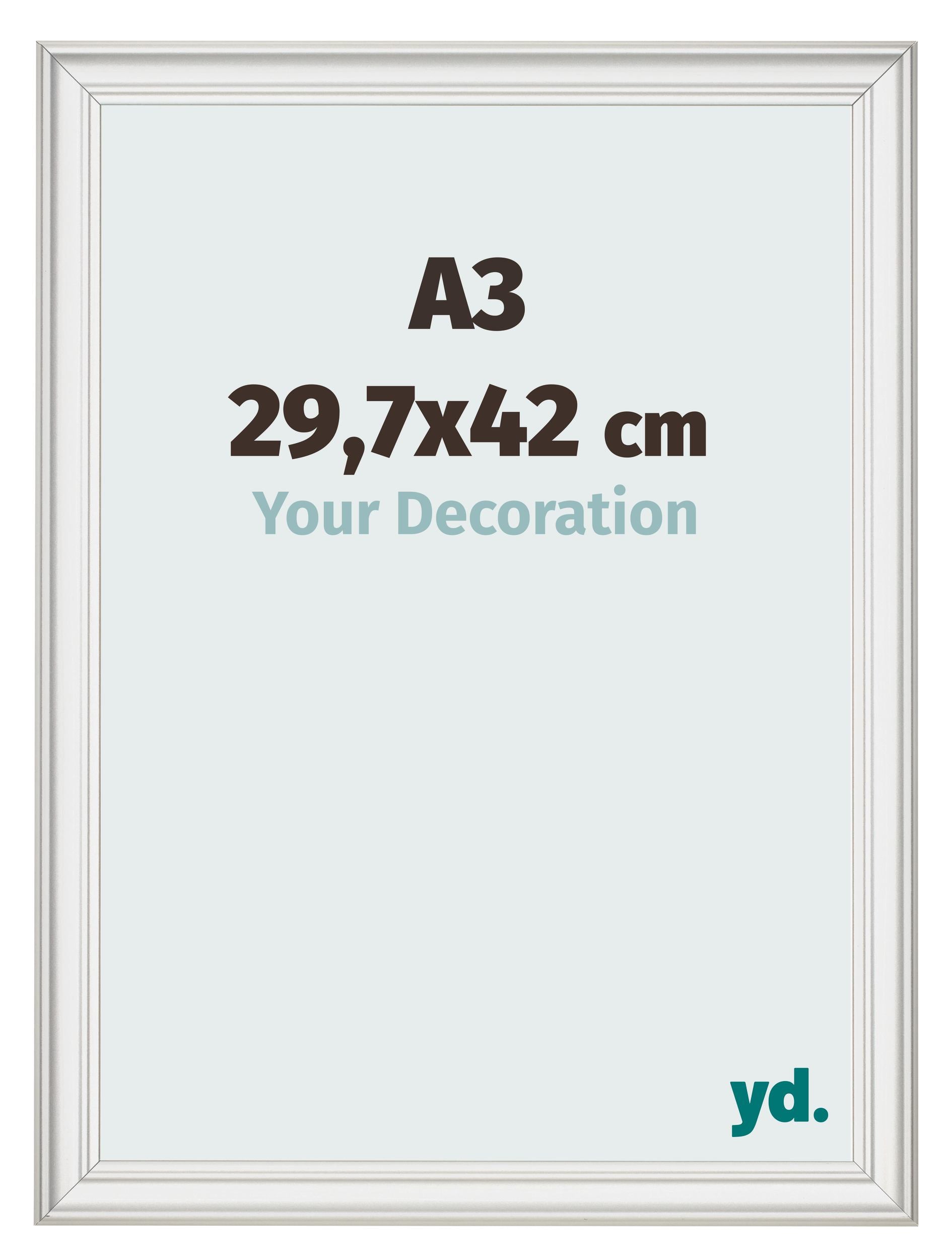 Photo Frame 29 7x42cm A3 White Swept MDF Lazio Front Size | Yourdecoration.com