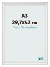 Photo Frame 29 7x42cm A3 White Swept MDF Lazio Front Size | Yourdecoration.com
