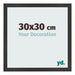 Photo Frame 30x30 cm Black Matte MDF Bologna Front Size | Yourdecoration.com
